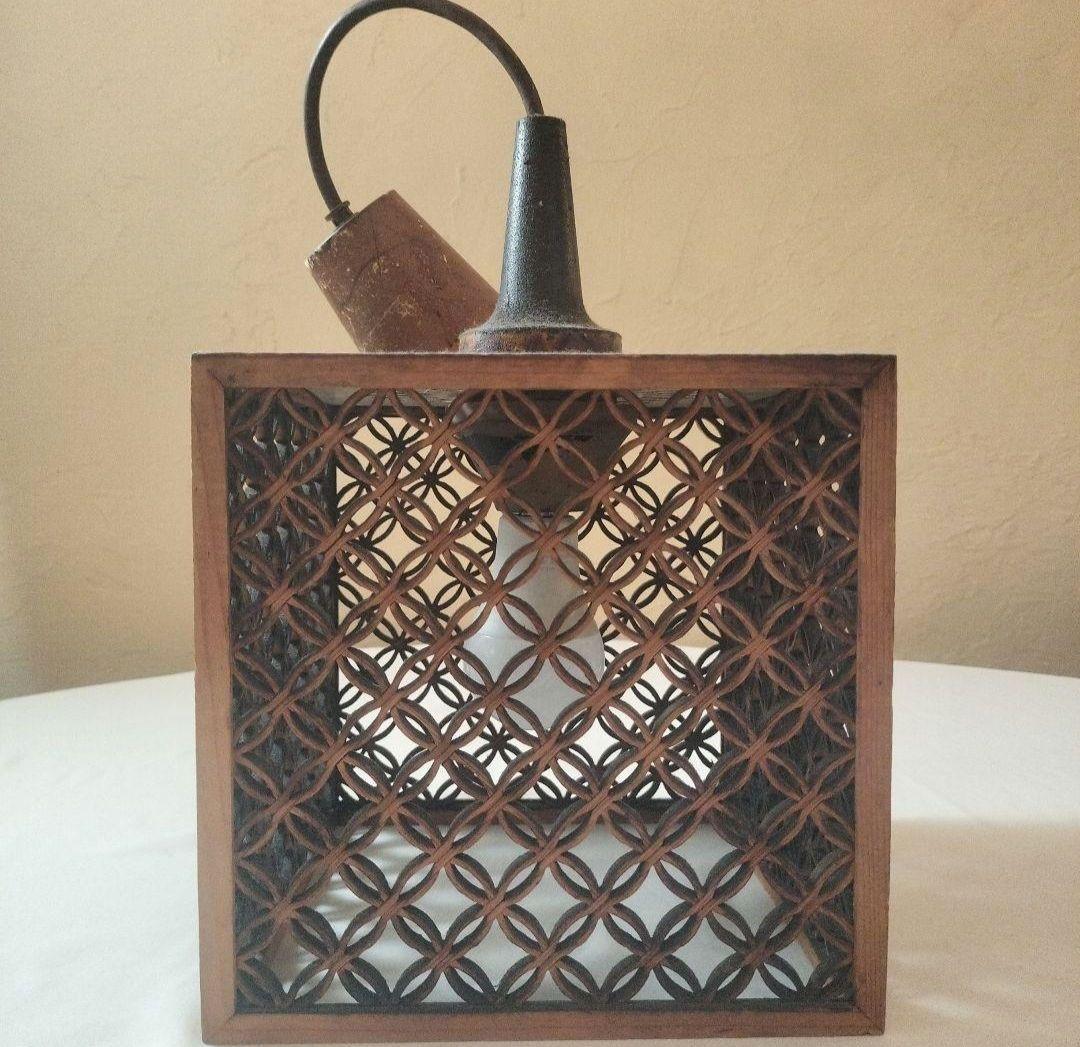 gigina_co　木製透かし彫りペンダントライト