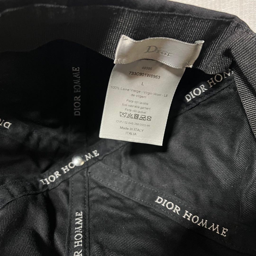 かやきりさま　Dior homme ディオール 黒 白 キャップ L