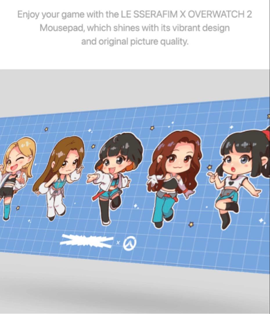 LE SSERAFIM x OVER WATCH コラボマウスパッド