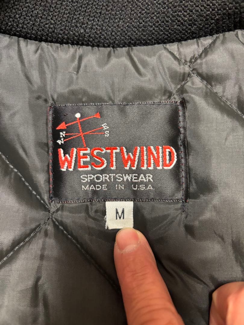 80s WESTWIND 黒　ダービージャケット　カップショルダー　USA製