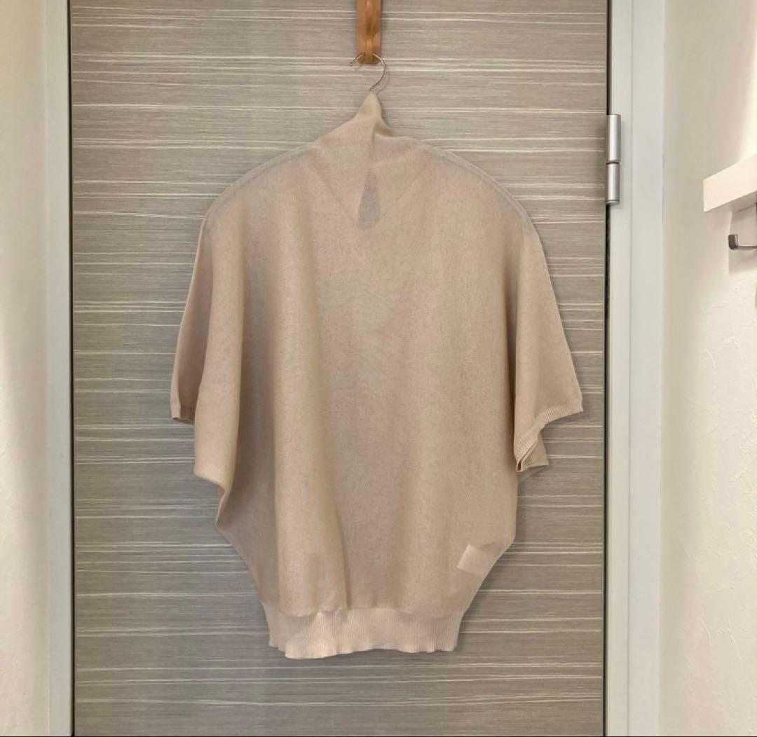 anuans シアーニットボウタイトップス ライトベージュ