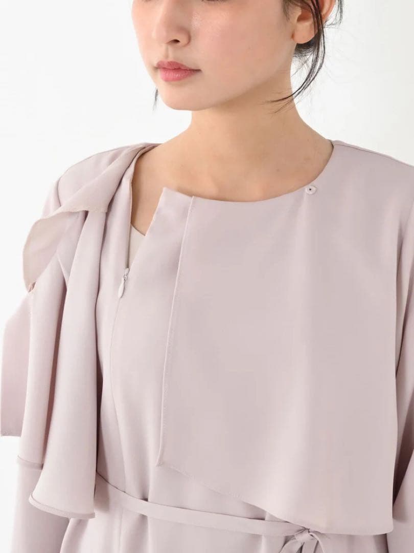 cahoさんコラボソフトドビーアシメラッフルワンピース regular