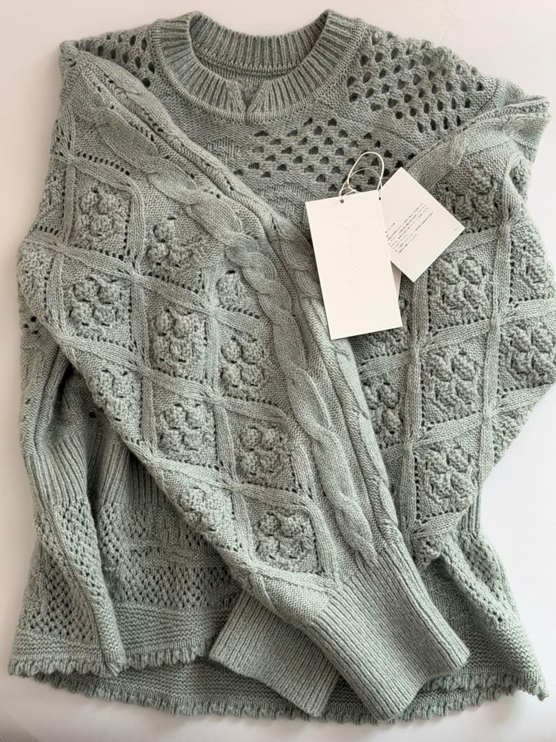 トップス mame Multi Pattern Low Gauge Knitted Top