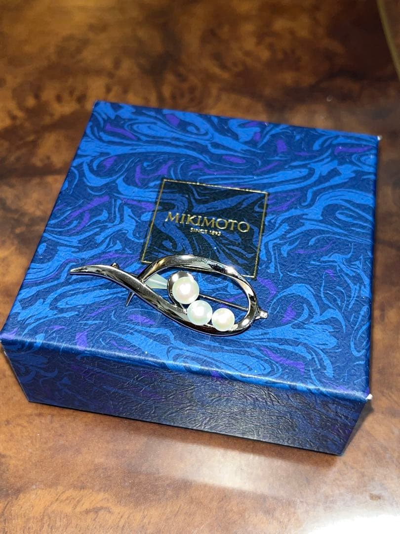未使用 MIKIMOTO ミキモト シンプル パール ブローチ