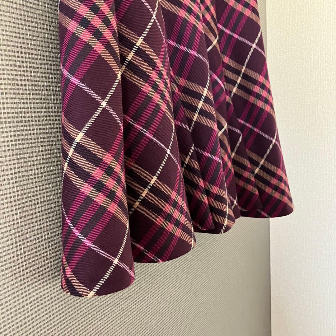 極美品 バーバリーブルーレーベル ワンピース ノバチェック 38