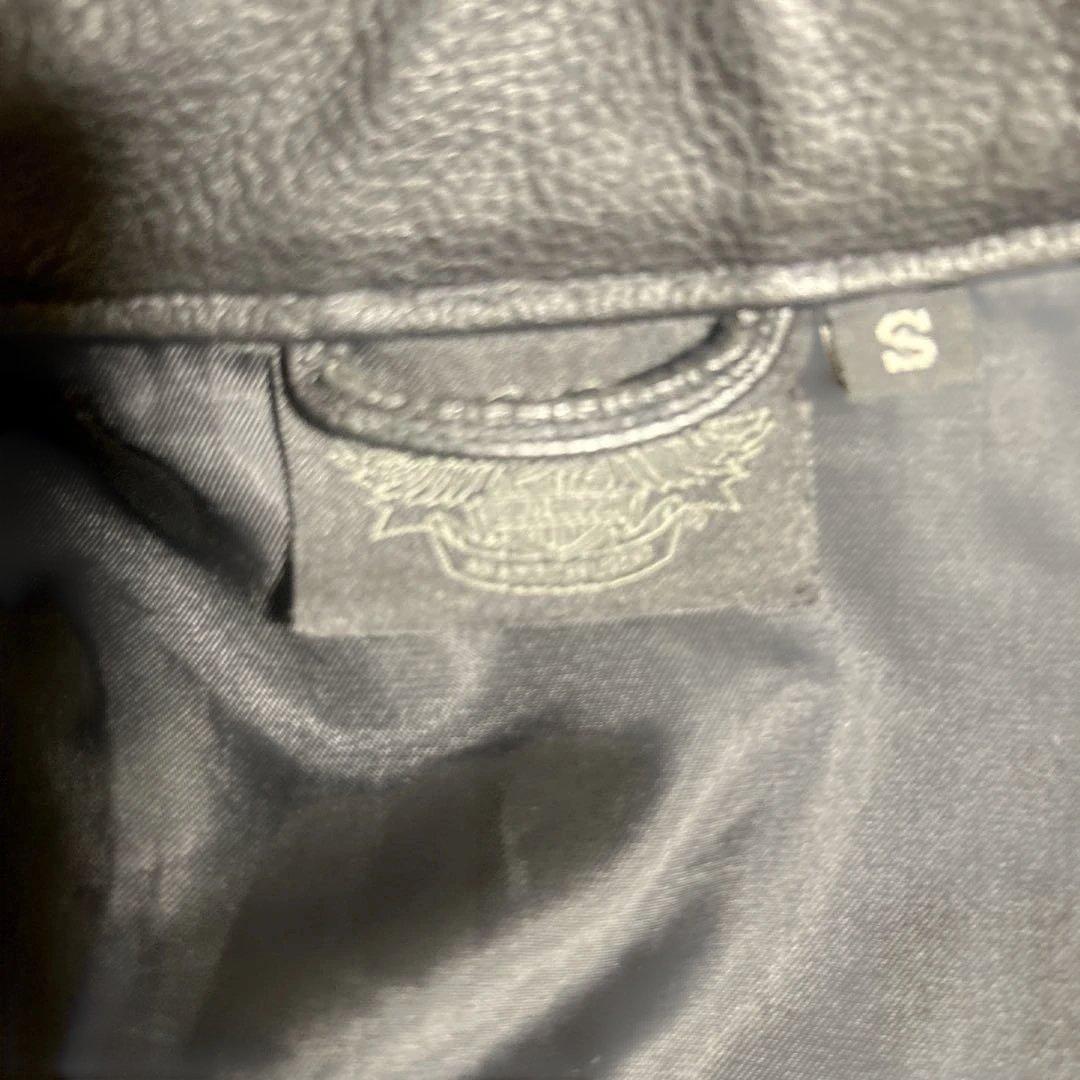 ハーレーダビッドソン、ブラックレザージャケット Sサイズ