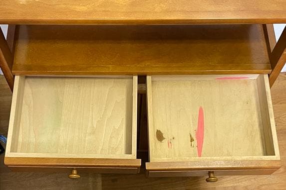 じゅりッツェルオールドカリモク 電話台 FAX台 キャビネット 昭和レトロ