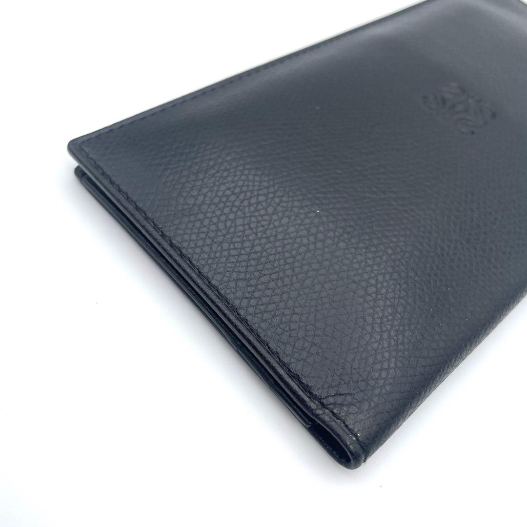 ロエベ　長財布　二つ折り　ブラック　レザー　保管袋付き　スリム
