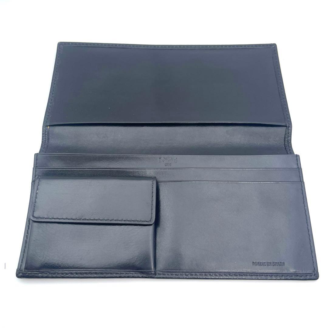 ロエベ　長財布　二つ折り　ブラック　レザー　保管袋付き　スリム