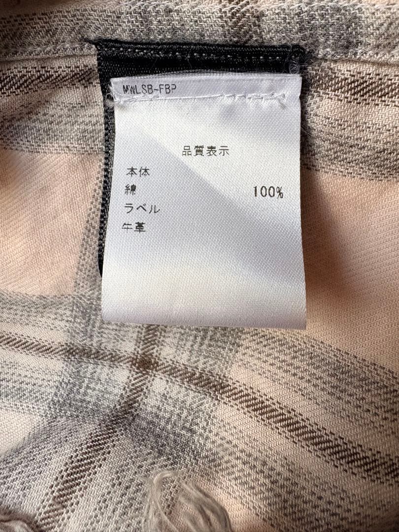 AMIRI アミリ　ピンク系チェック柄カジュアルシャツ