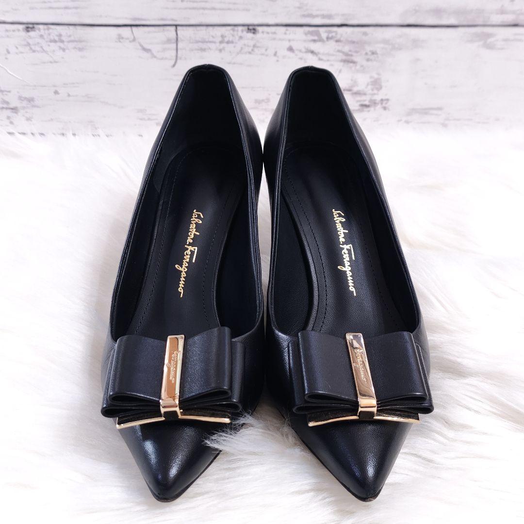 ✨️値下げOK✨️フェラガモ Ferragamo ヒール リボン