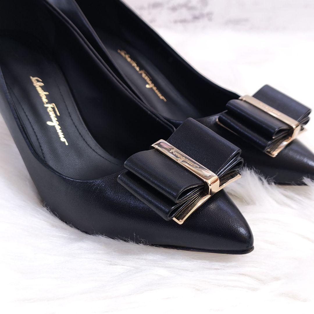 ✨️値下げOK✨️フェラガモ Ferragamo ヒール リボン