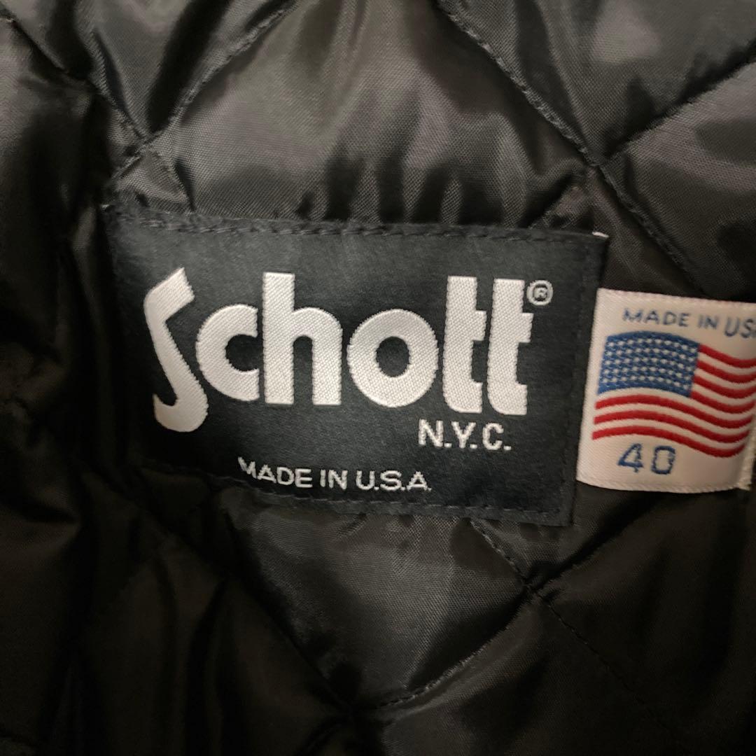 Schott シングルライダース AT101 ブラック 40