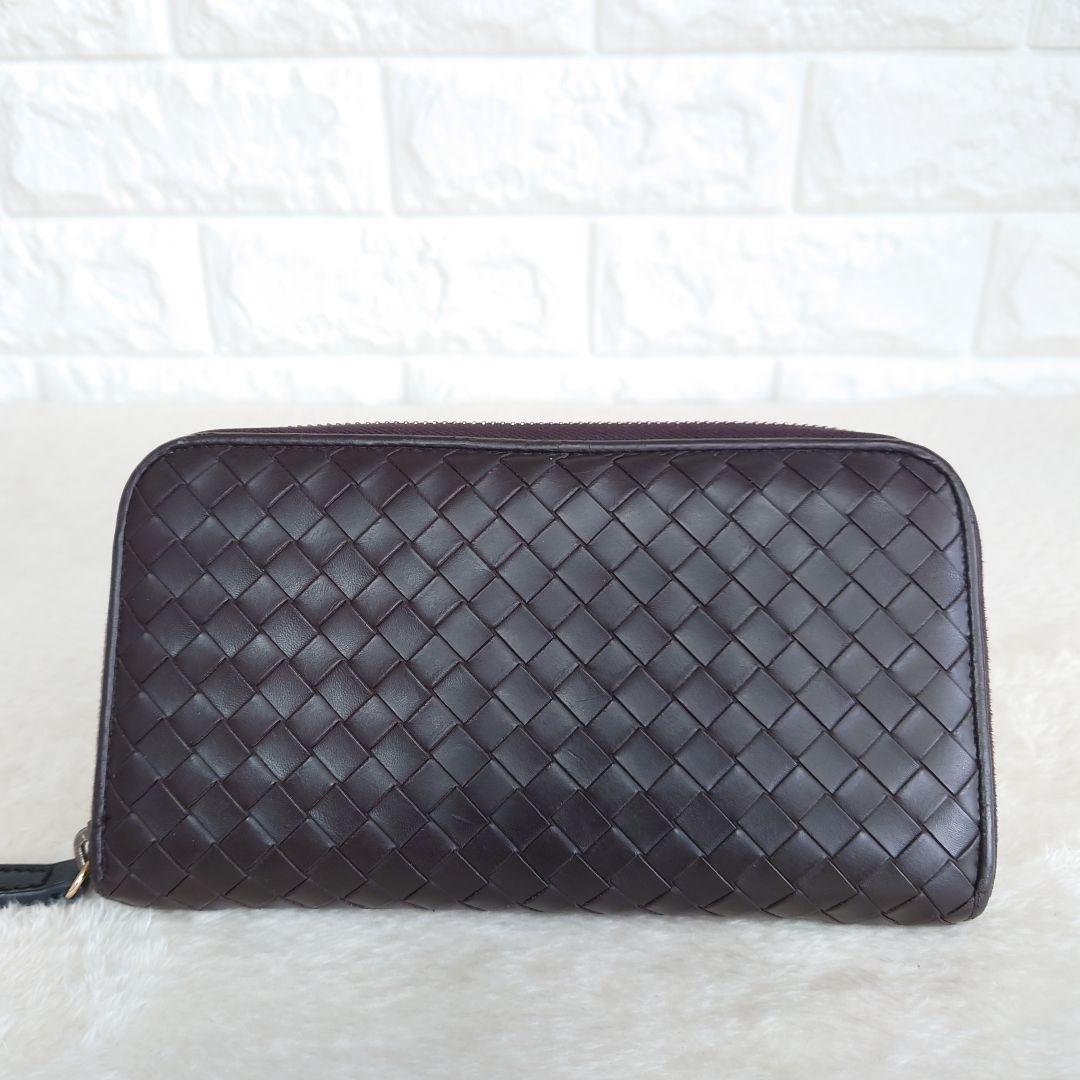 BOTTEGA VENETA イントレチャート 長財布 ラウンドジップ
