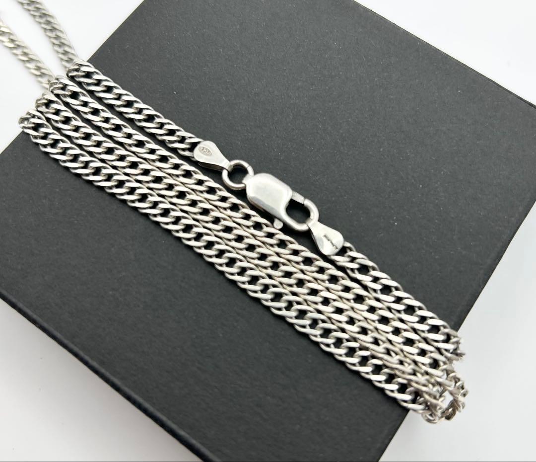 イタリア製 シルバー925 喜平ネックレス 5mm幅 63cm 極太 メンズ