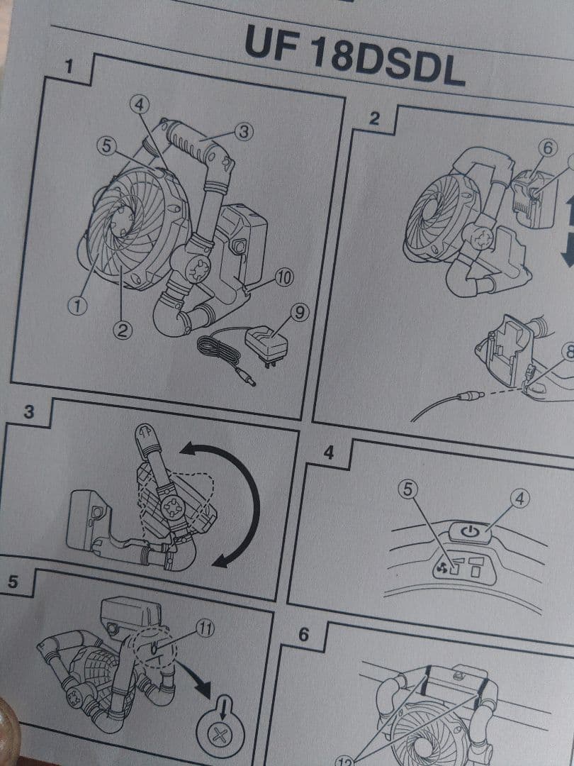 HIKOKI UF 18DSDL 扇風機 14.4V/18V　 2台