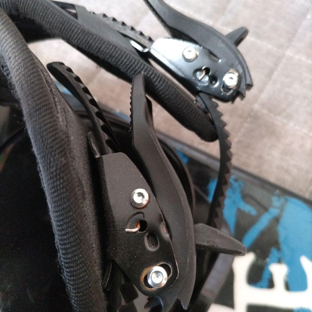 nature スノーボード ビンディング付き　黒、青、白