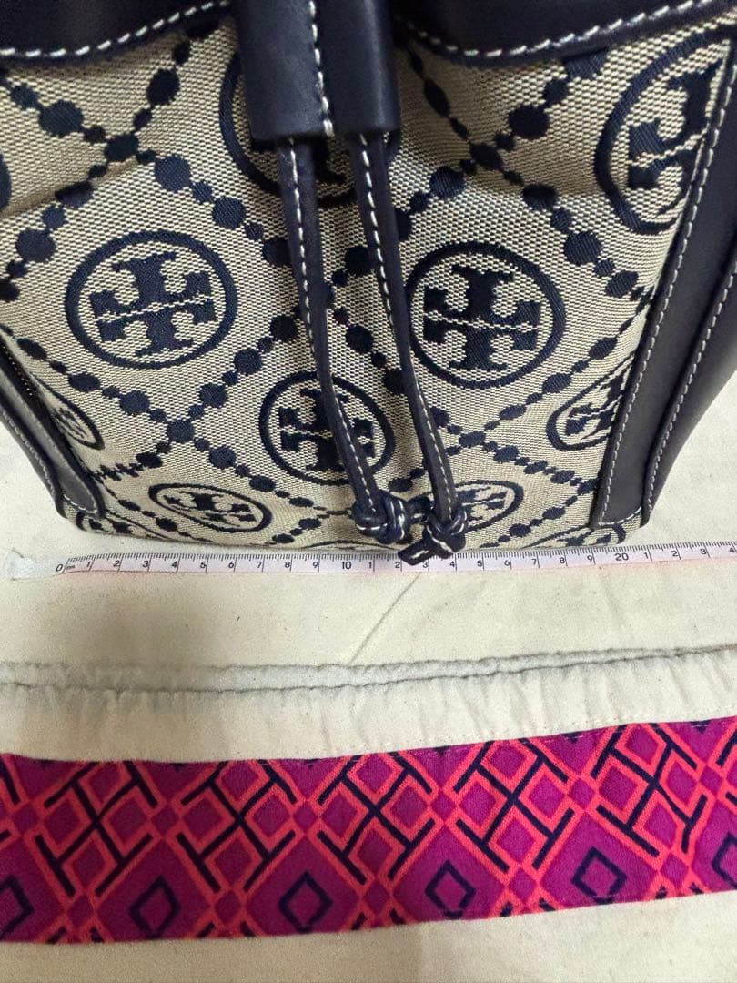 ✨美品✨TORY BURCH モノグラムジャカードバケットバッグ