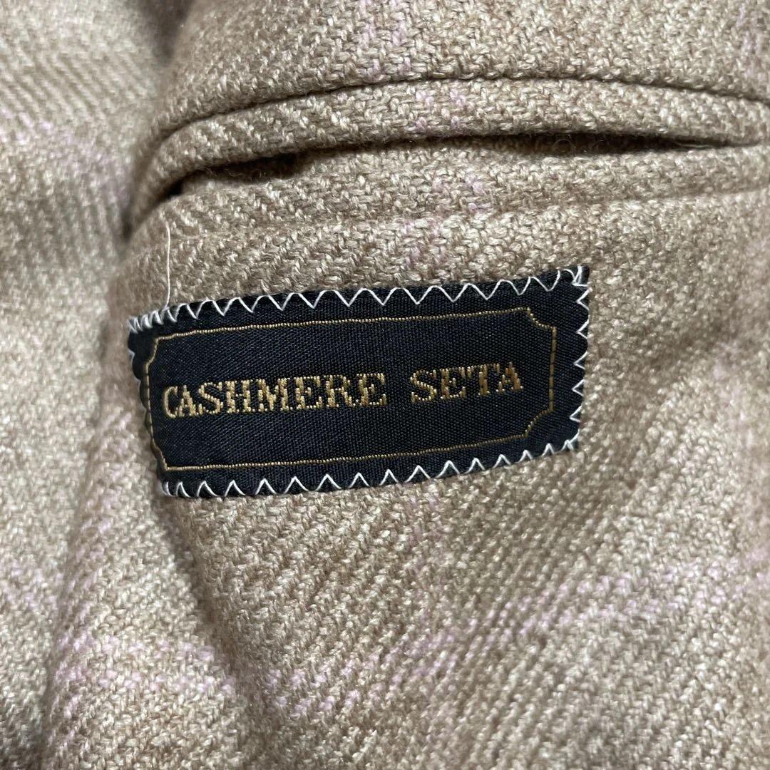 ビームスF 、カシミヤジャケット　ベージュ✖︎ピンク