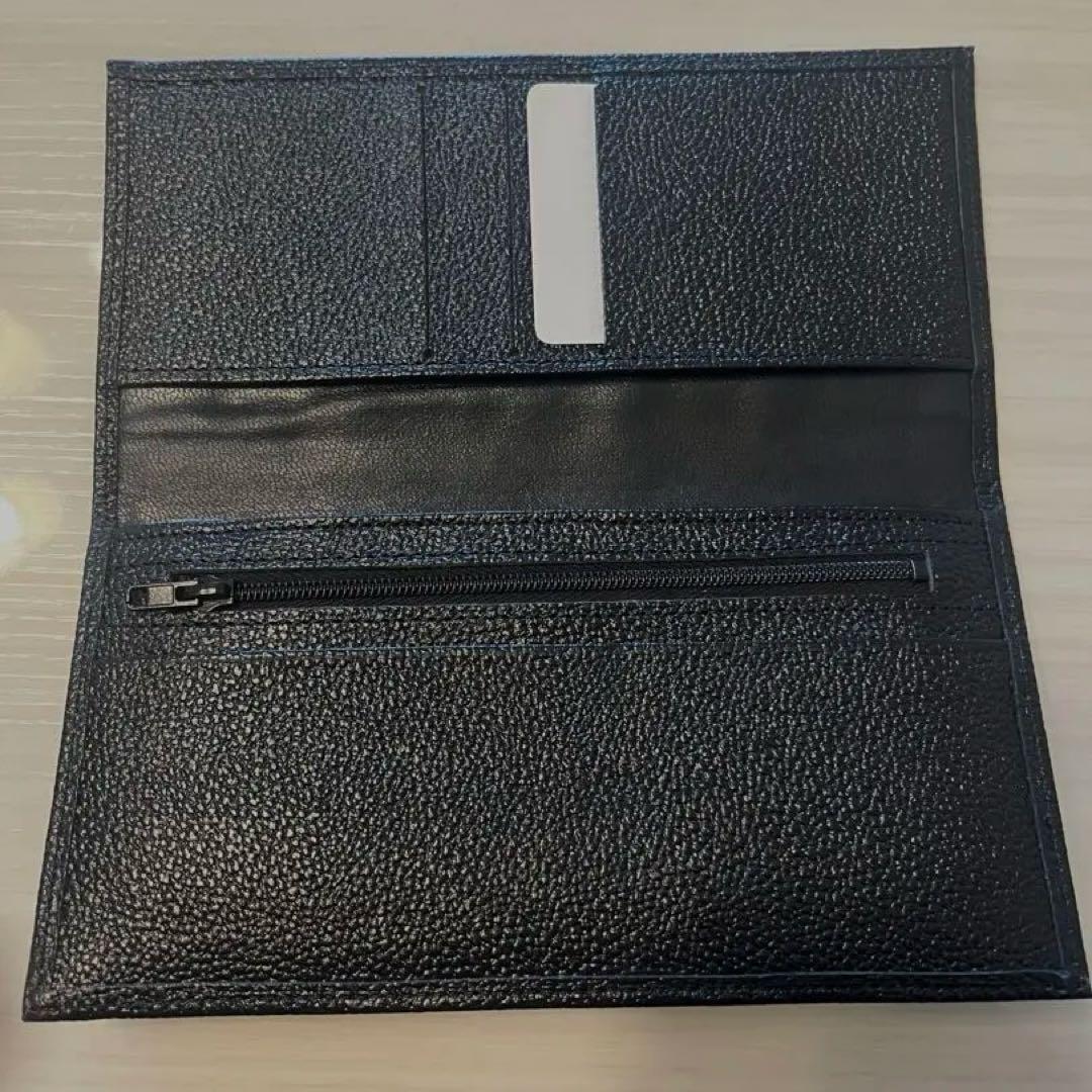 【新品・未使用】皇居 長財布　菊御紋　本革　ブラック