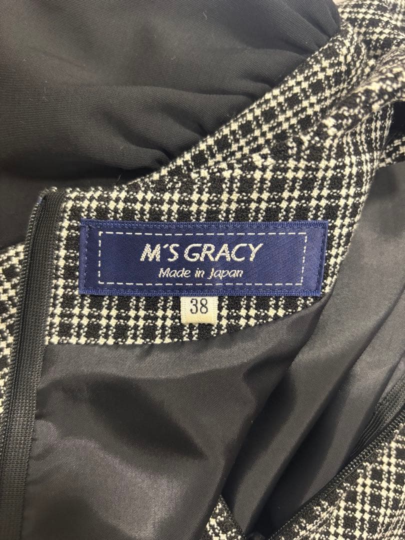 M'S GRACY チェック柄 ワンピース 38