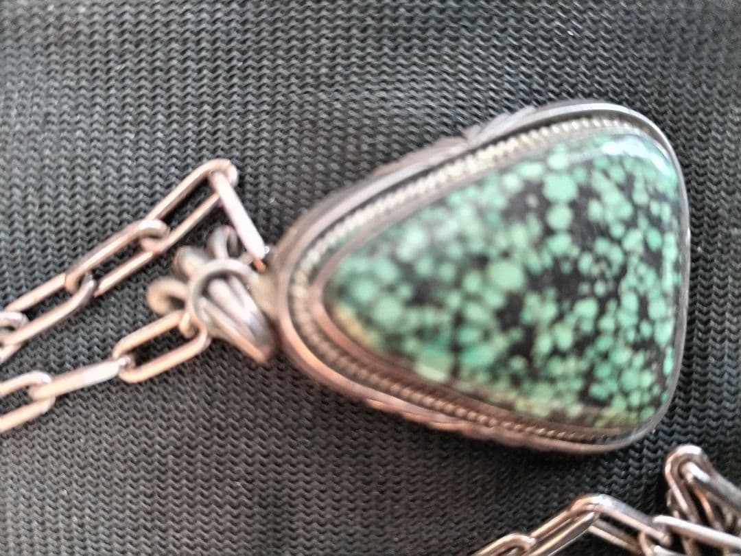 ターコイズインディアンジュエリー＆シルバーネックレス