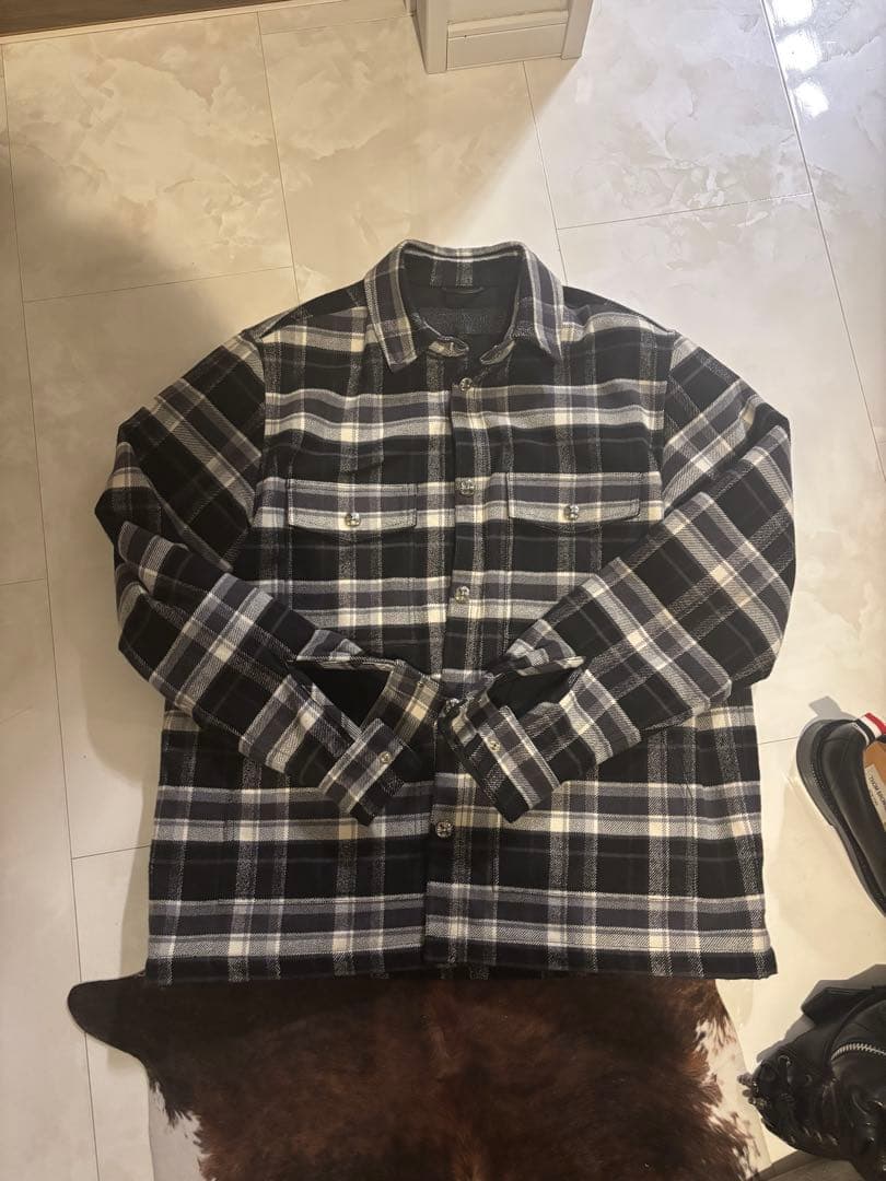 CHROME HEARTS クロムハーツ チェック シャツ ジャケット サイズL