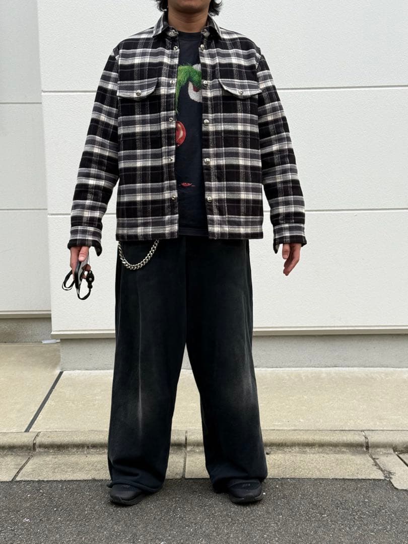 CHROME HEARTS クロムハーツ チェック シャツ ジャケット サイズL