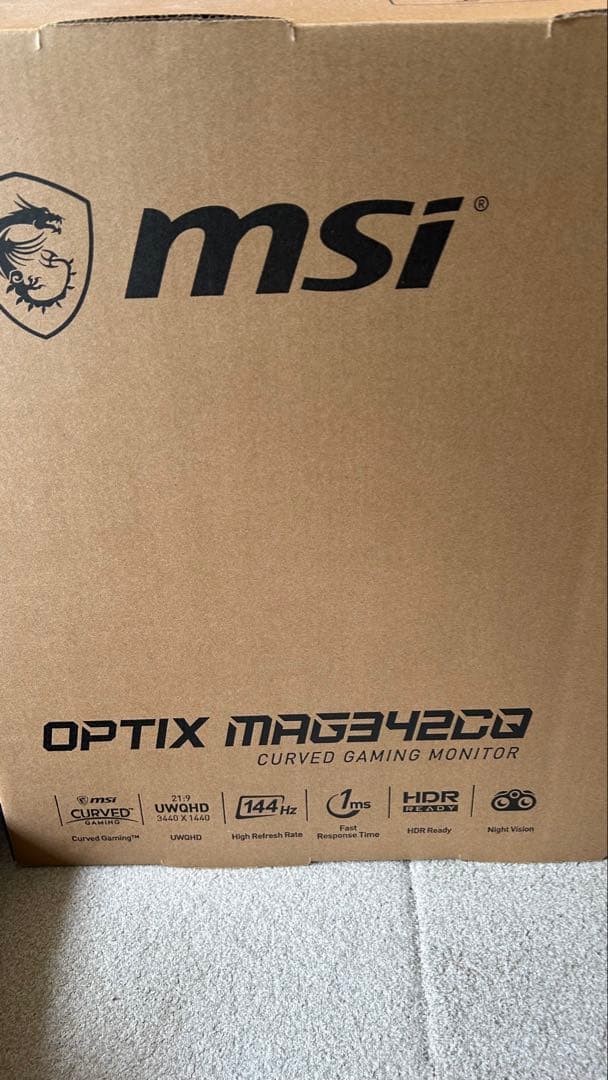 MSI OPTIX MAG342CQ 曲面ゲーミングモニター