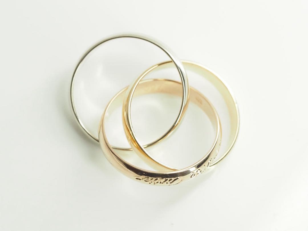 Cartier　カルティエ　トリニティリング 750YG/WG/PG 48号