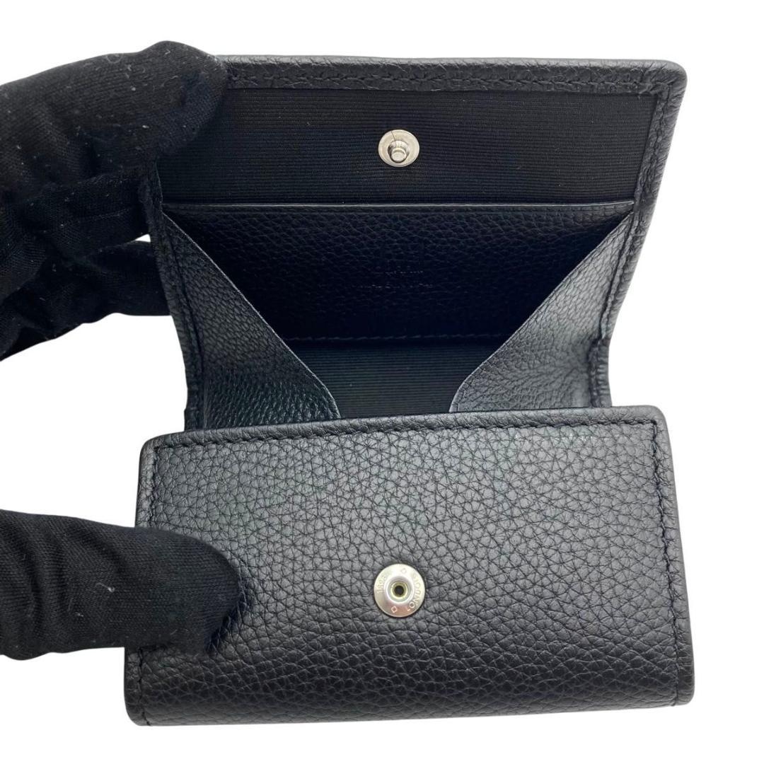 未使用級 ダンヒル　ケース 小銭入れ レザー　シボ革　ブラック　ロゴ