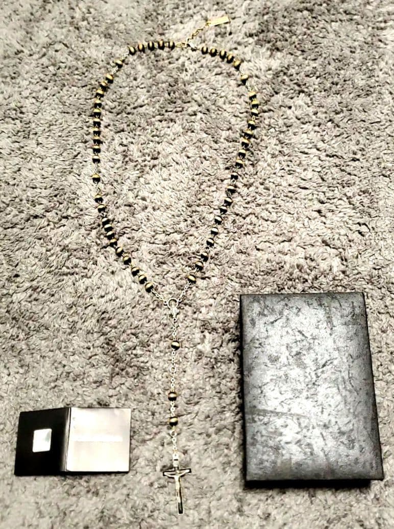 【木村拓哉さん着用】Dolce&Gabbana ロザリオネックレス黒 ドルガバ