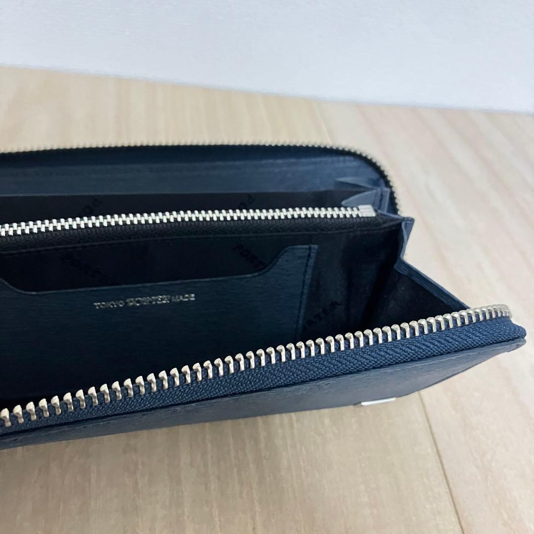 訳あり未使用✨ ポーター PORTER カレント L字ZIP 長財布 ネイビー