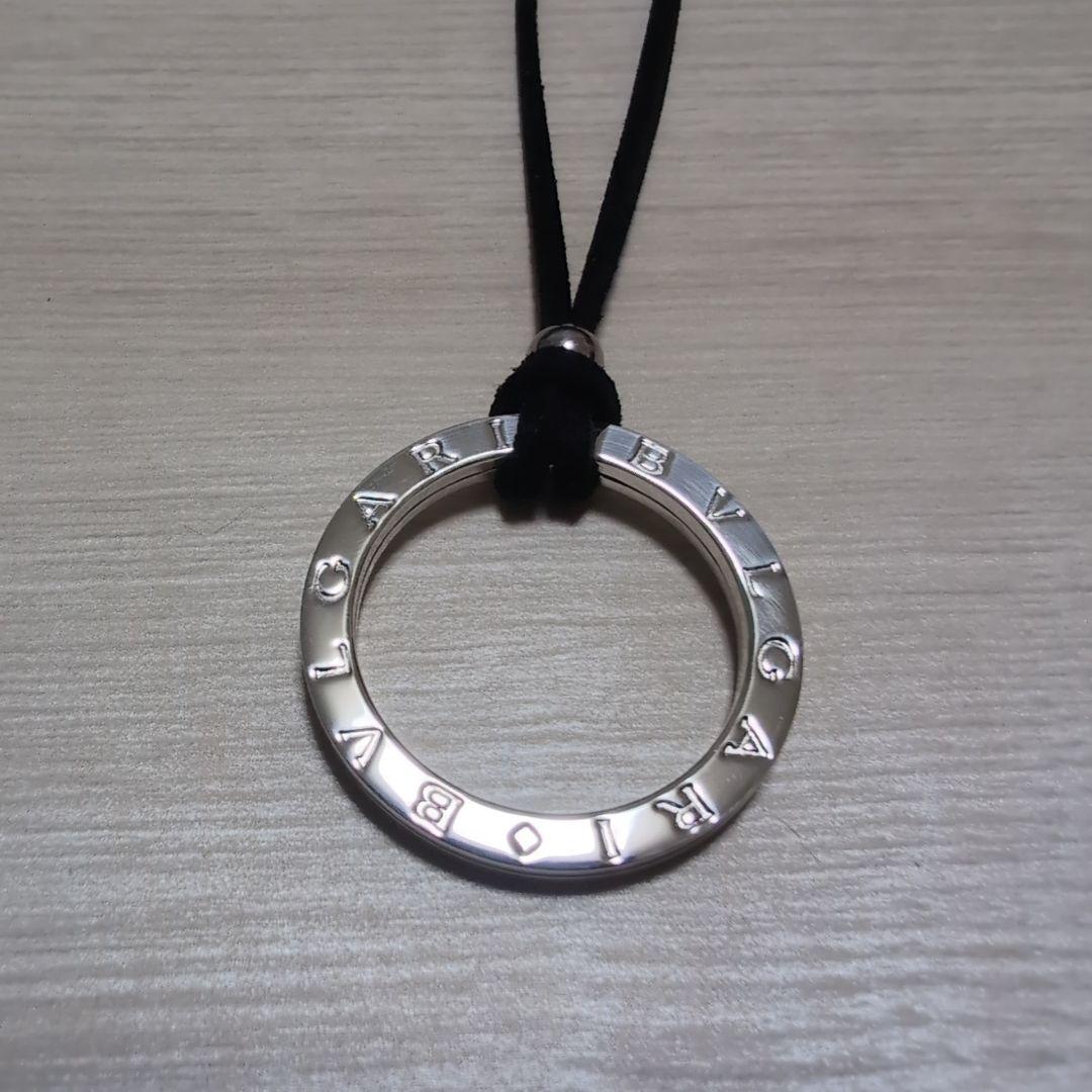 極美品 BVLGARI ブルガリシルバー キーリング チョーカー付 ネックレス
