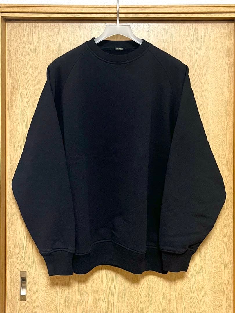 2026ss comoli コットン 裏毛 クルーネック スウェット