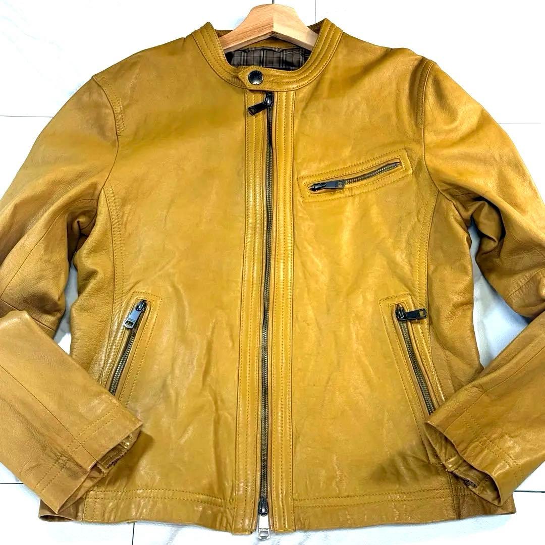 【Lサイズ】バーバリーブラックレーベル ライダースジャケット ノバチェック