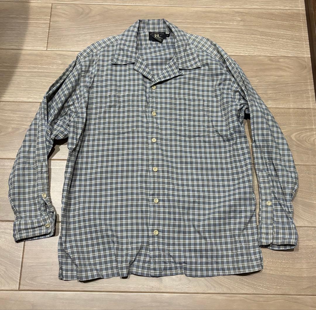 ル*ト様 90s RRL 三つ星 オープンカラー 開襟シャツ チェック 三ツ星