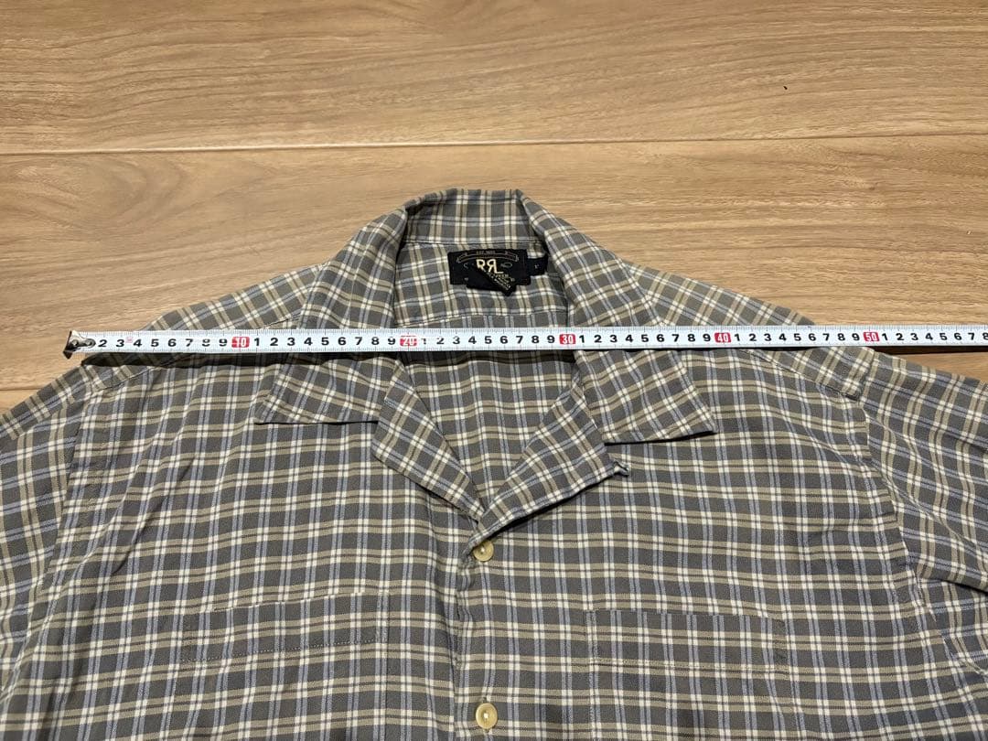 ル*ト様 90s RRL 三つ星 オープンカラー 開襟シャツ チェック 三ツ星