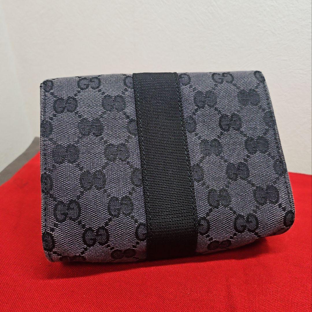 GUCCI グッチ ポーチ セカンドバッグ バニティ GGキャンバス ロゴ型押し