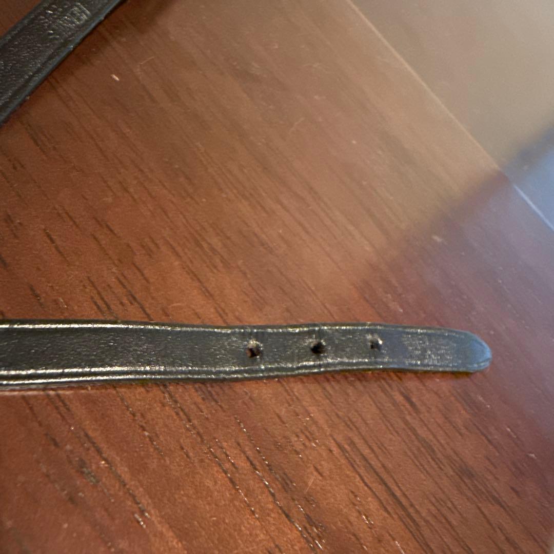 【美品】エルメス ケリーアルディオン ブレスレット レザー 黒ブラック シルバー