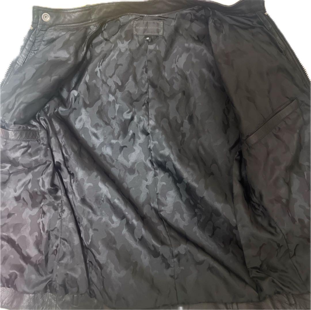 MURDER LICENSE シングルライダースジャケット 46 ブラック