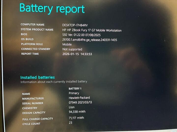 その他ノートPC本体 HPZBookFury 17 G7 Core i7-10850H / 64GB