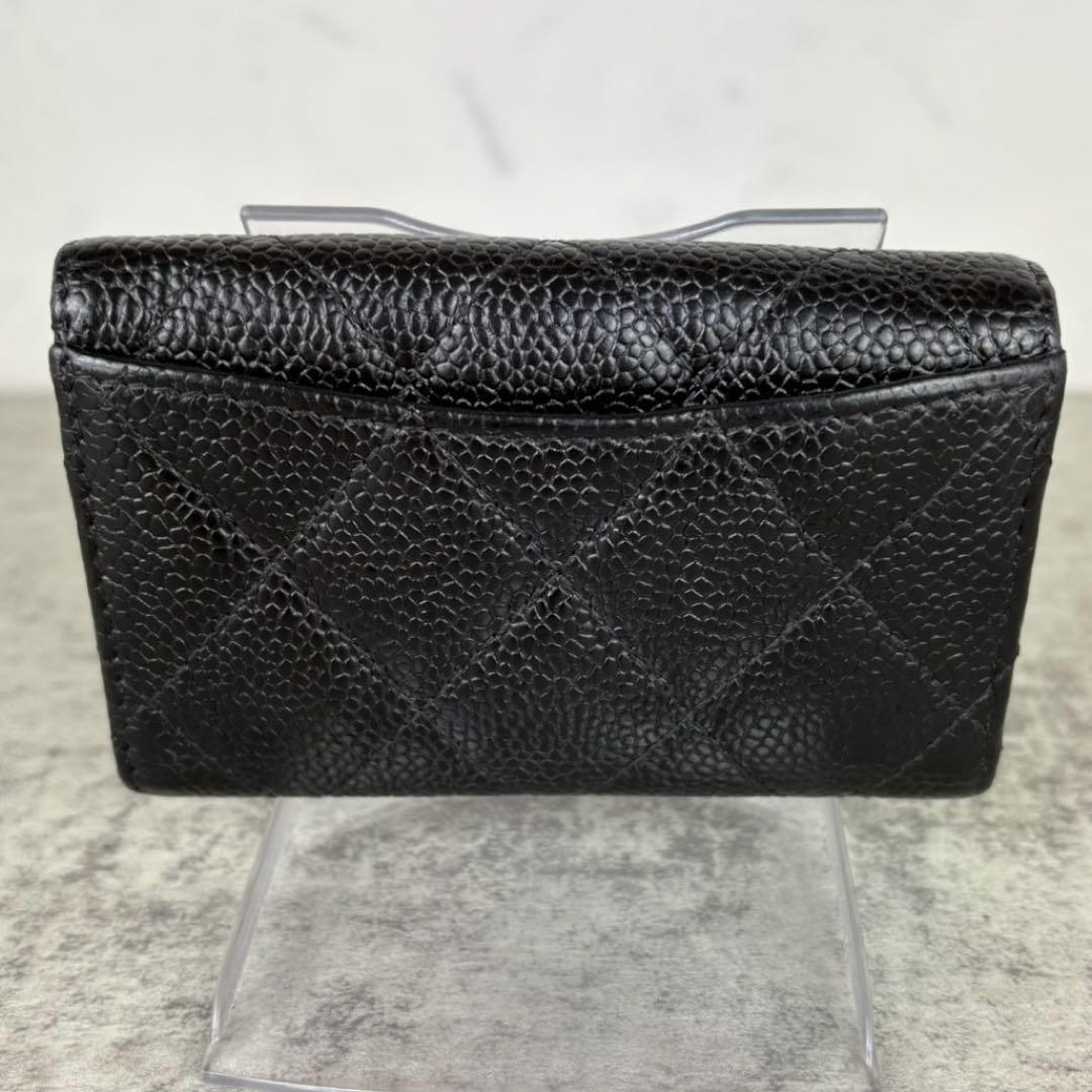 CHANEL キャビアスキン　マトラッセ　6連キーケース　カードケース