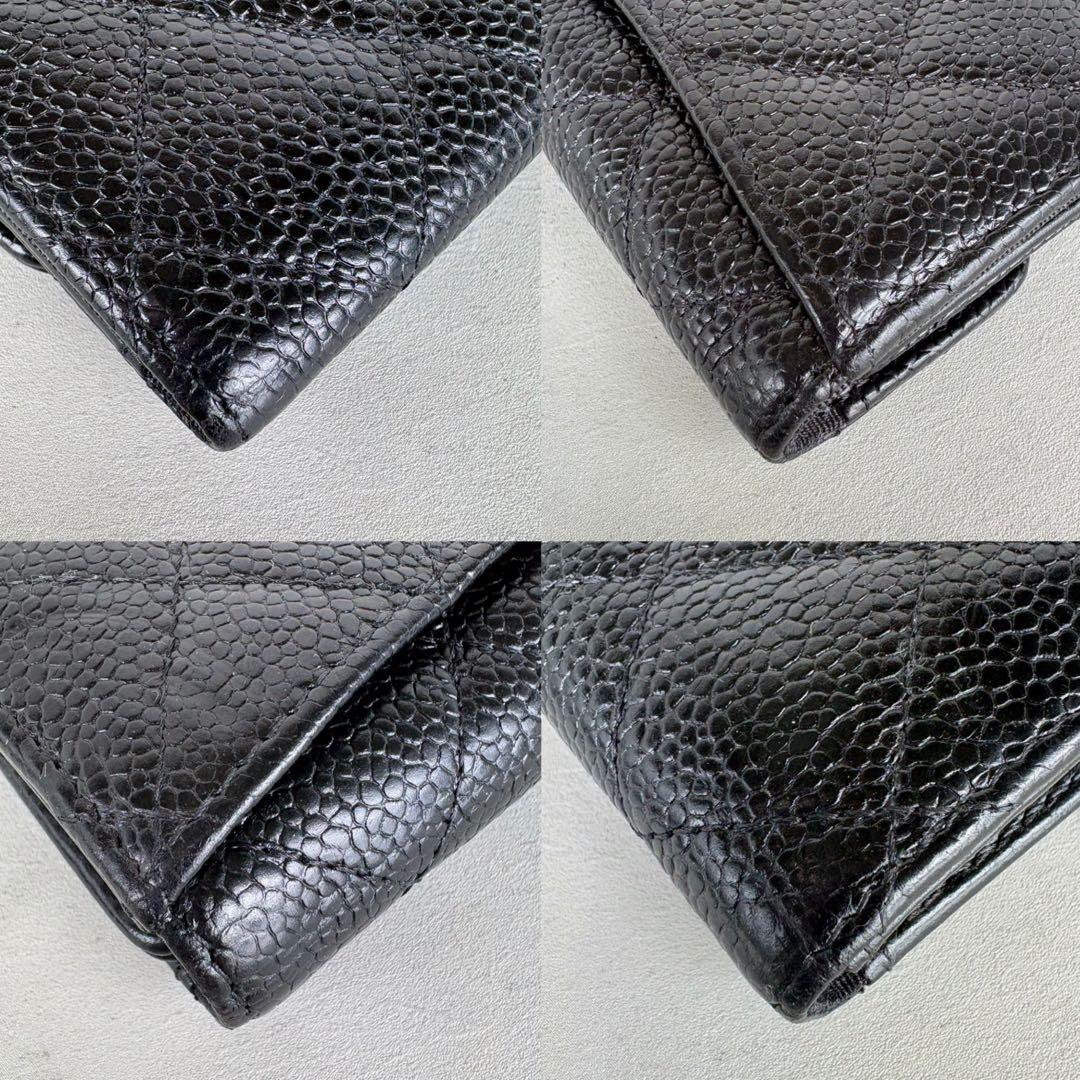 CHANEL キャビアスキン　マトラッセ　6連キーケース　カードケース