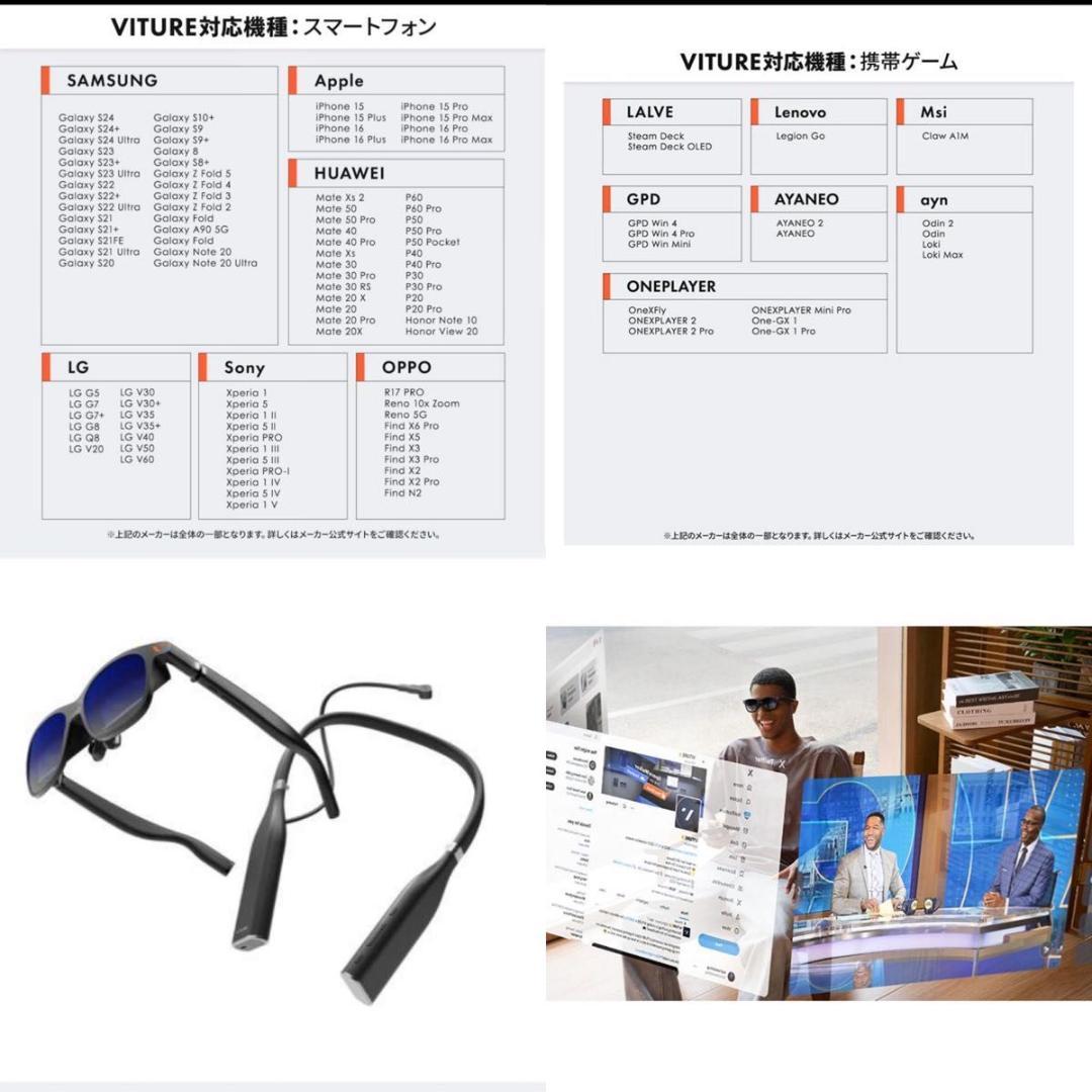 新品未開封　セット販売　VITURE Pro XRグラス　ネックバンド