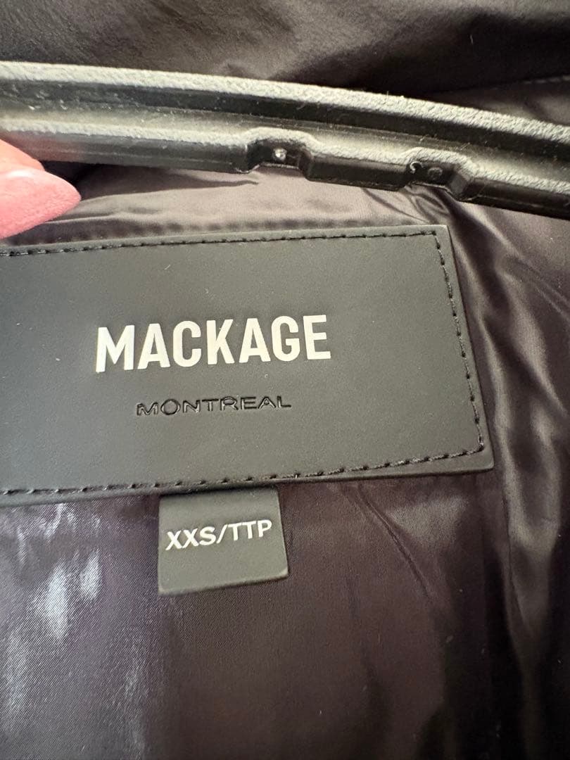 【MACKAGE】TESSY フード付きショートダウンコートxxsサイズブラック