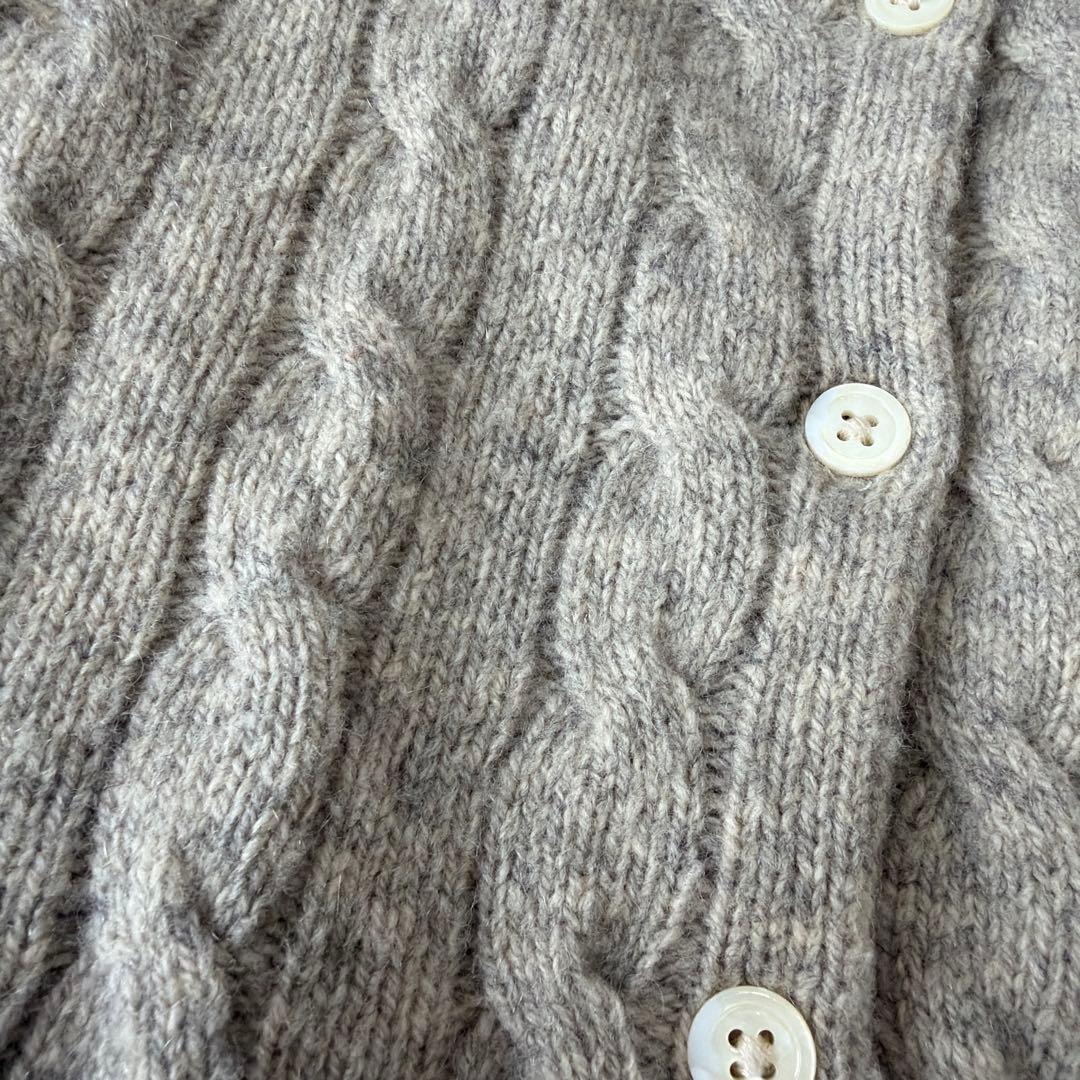 ラルフローレン カシミヤ ケーブルニットカーディガン ポニー刺繍