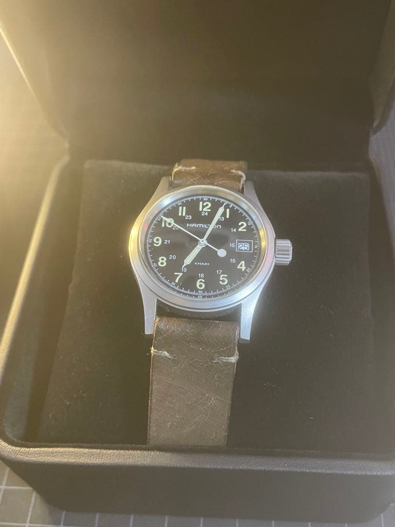 【希少⭐️ビンテージ】HAMILTON KHAKI腕時計 ブラック H683110