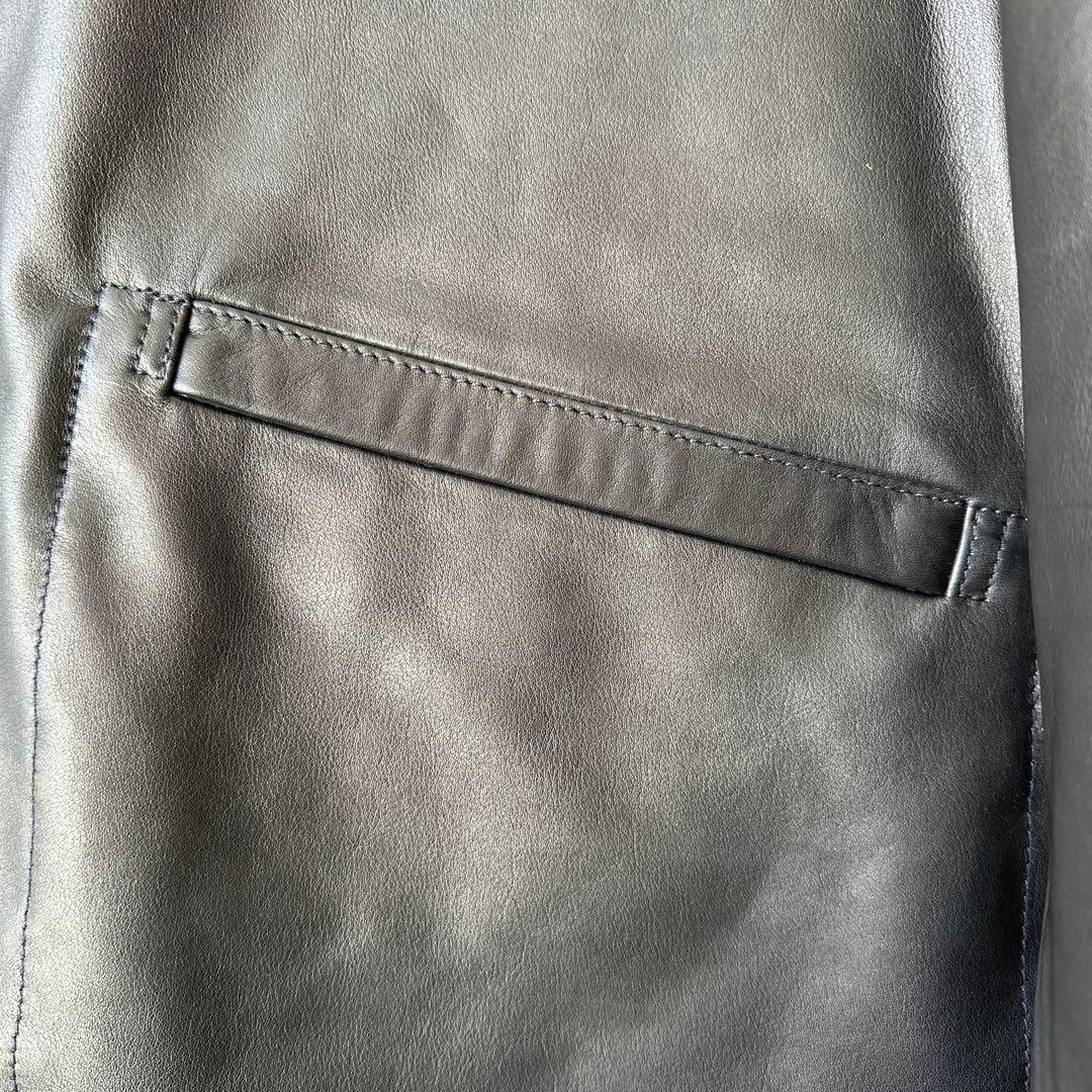 水染カーフレザー コーチジャケット 1.1-1.2mm 無塗装 L