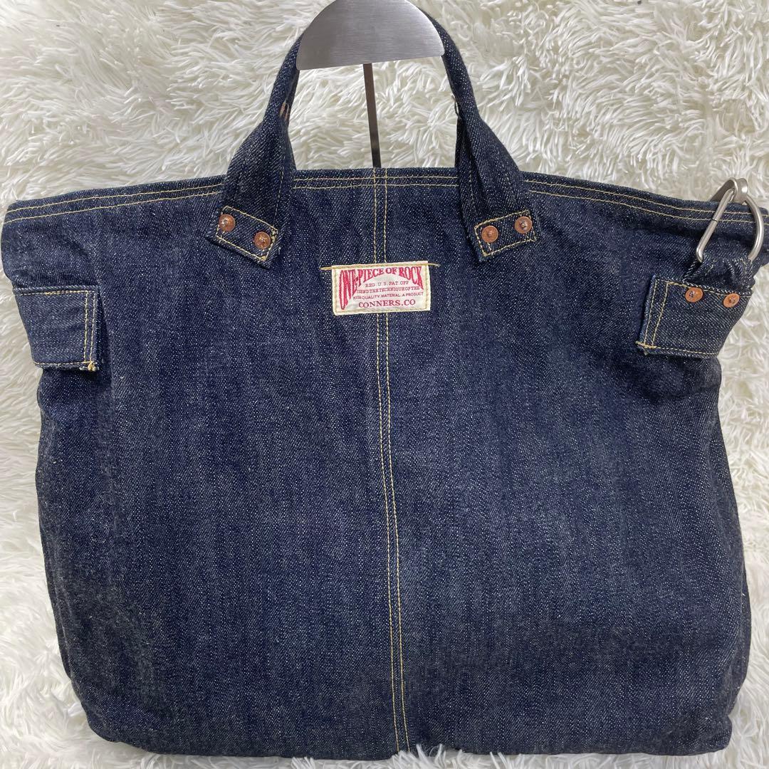 美品✨　ワンピースオブロック　ヘルメットバッグ　デニム　ショルダーバッグ